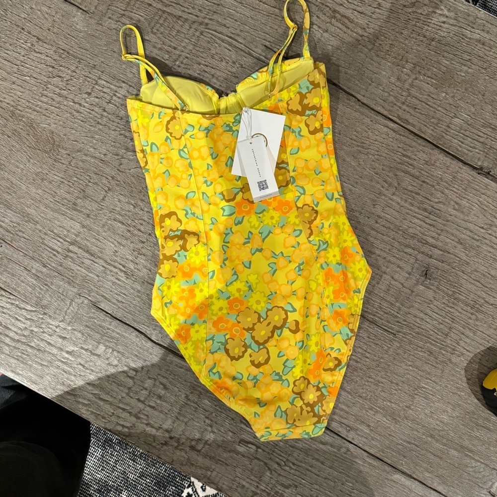 Tory Burch Yellow Blossom One Piece Swimsuit - Picture 8 of 8